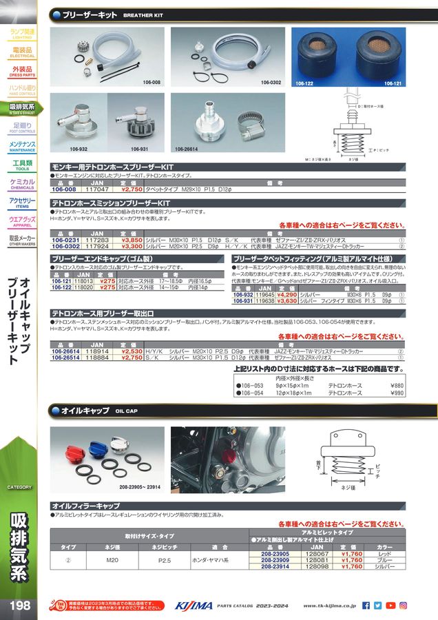 Kijima parts catalog 2023-2024